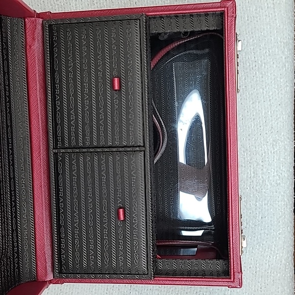 Prada Beauty Train Case Saffiano Travel in Ruby - Picture 12 of 17